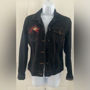 BCBG MAXAZRIA Dark Denim Vintage Jacket.
Size Small.